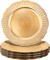 12 Pack Charger Plates, 13Inch Gold Dinner Under Plates, Plastic Round Charger Service Base Plates, Reusable Beaded Server Ware Serving Trays for Wedding, Christmas Dinner Table